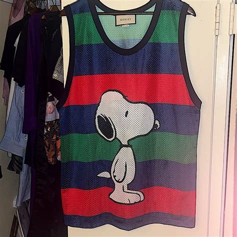 gucci snoopy shirt|Gucci Snoopy mesh tank.